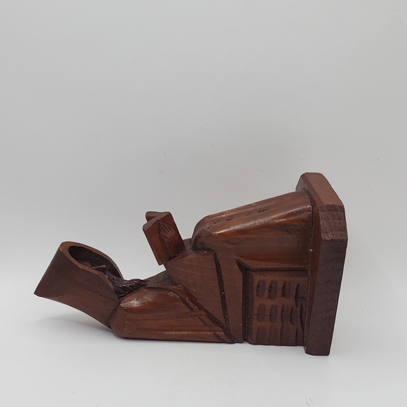 Vintage HODA Hand Carved Wood Priest Preacher Minister Clergy Statue Carving - Picture 10 of 16